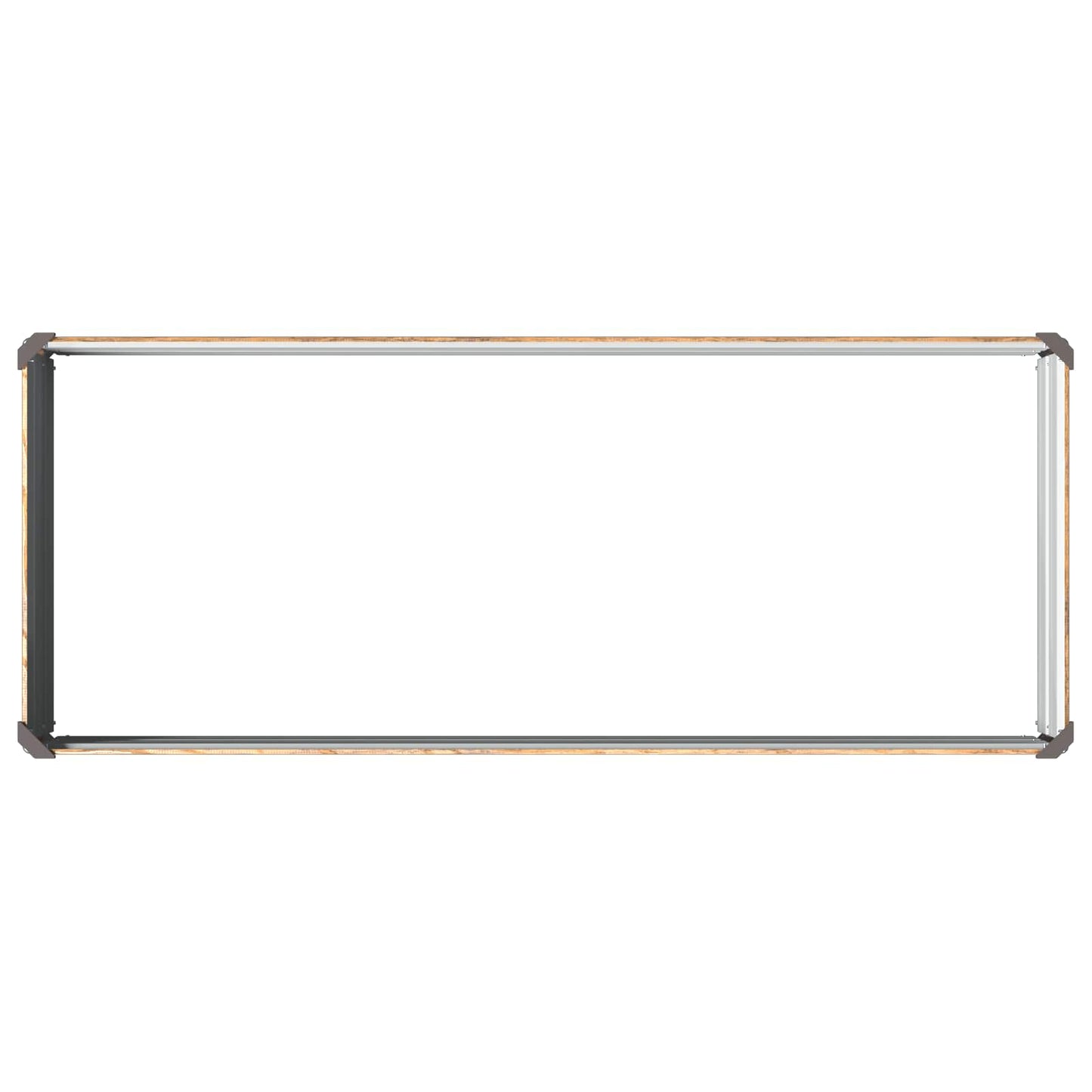 Raised Garden Bed Wood Brown 100 x 40 x 24 cm cold-rolled steel