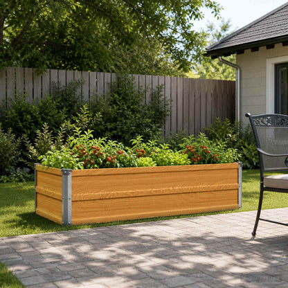 Raised Garden Bed Natural 100 x 40 x 24 cm cold-rolled steel