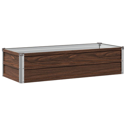 Raised Garden Bed Black 100 x 40 x 24 cm cold-rolled steel