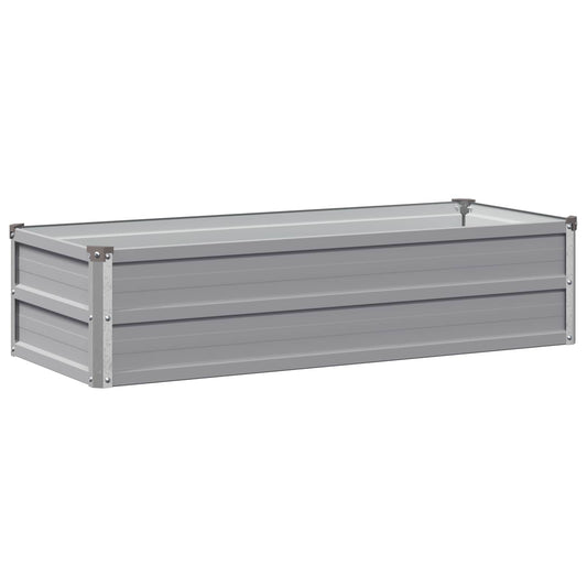 Raised Garden Bed Grey 100 x 40 x 24 cm cold-rolled steel
