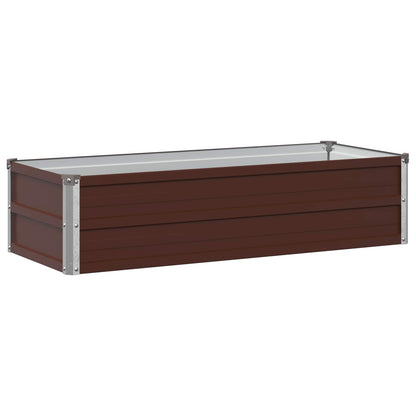Raised Garden Bed Brown 100 x 40 x 24 cm cold-rolled steel
