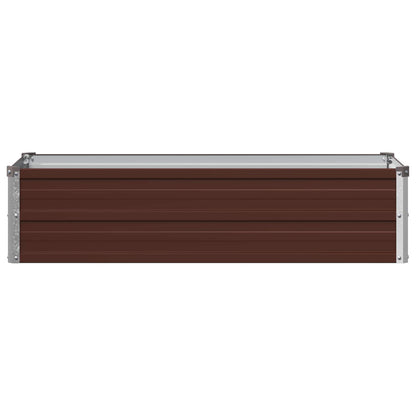 Raised Garden Bed Brown 100 x 40 x 24 cm cold-rolled steel