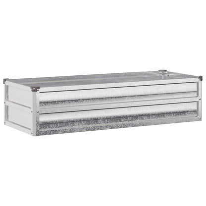 Raised Garden Bed Silver 100 x 40 x 24 cm galvanized
