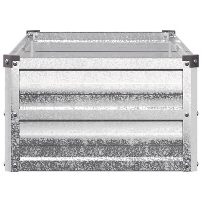 Raised Garden Bed Silver 100 x 40 x 24 cm galvanized