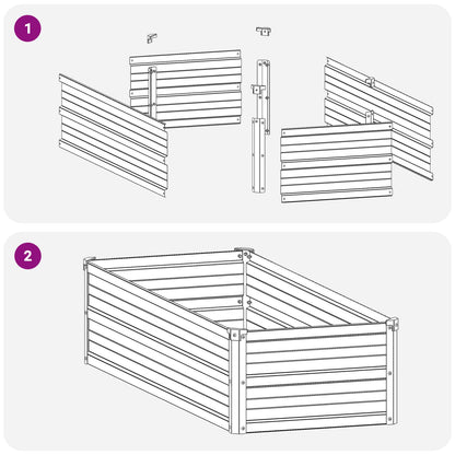 Raised Garden Bed Rusty 100 x 40 x 24 cm corton