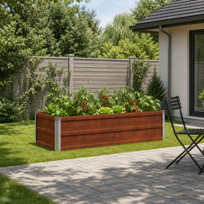 Raised Garden Bed Rusty 100 x 40 x 24 cm corton