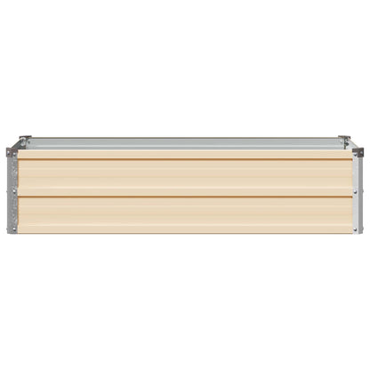 Raised Garden Bed Ivory 100 x 40 x 24 cm cold-rolled steel