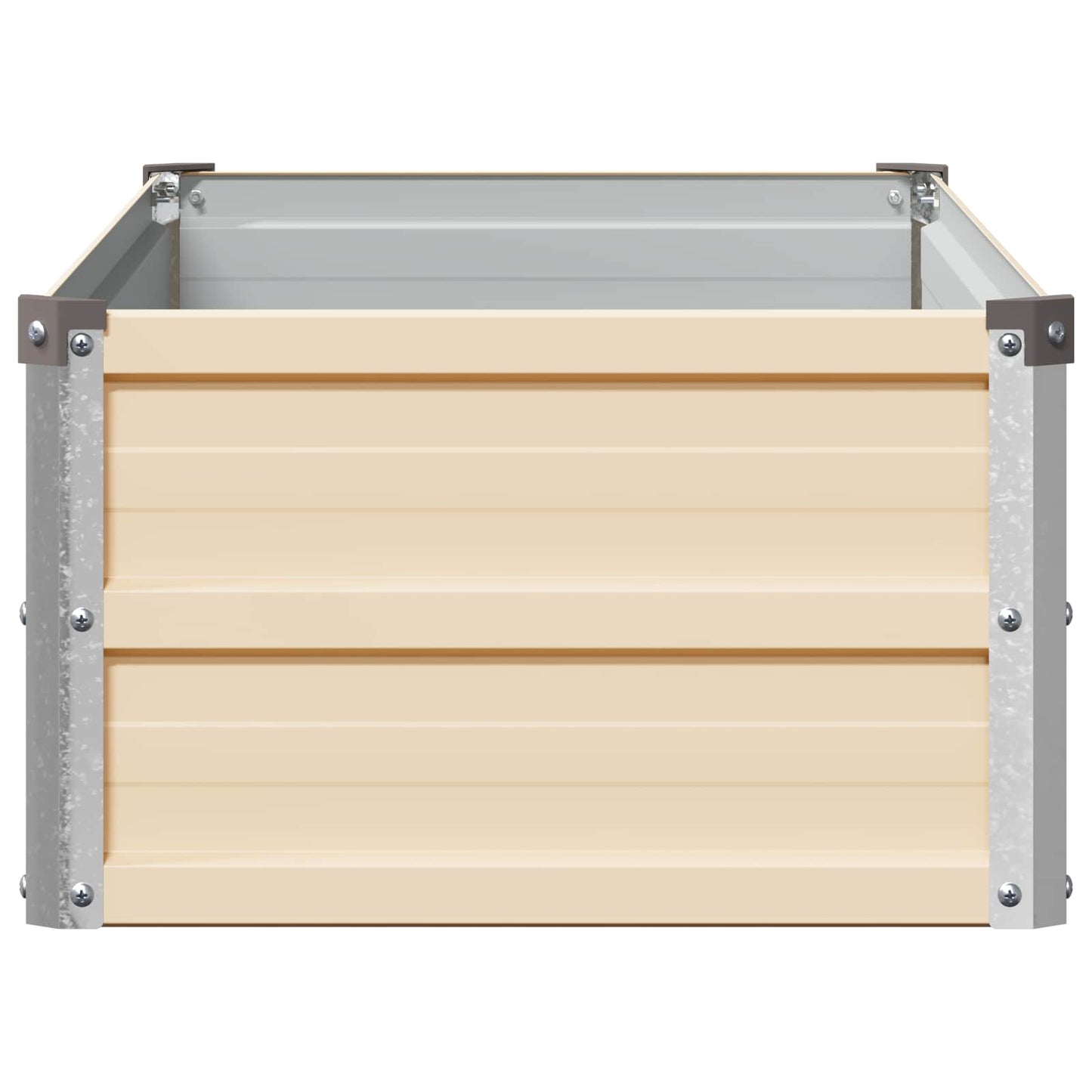 Raised Garden Bed Ivory 100 x 40 x 24 cm cold-rolled steel