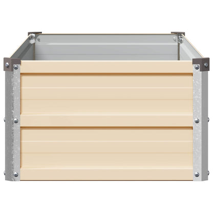 Raised Garden Bed Ivory 100 x 40 x 24 cm cold-rolled steel