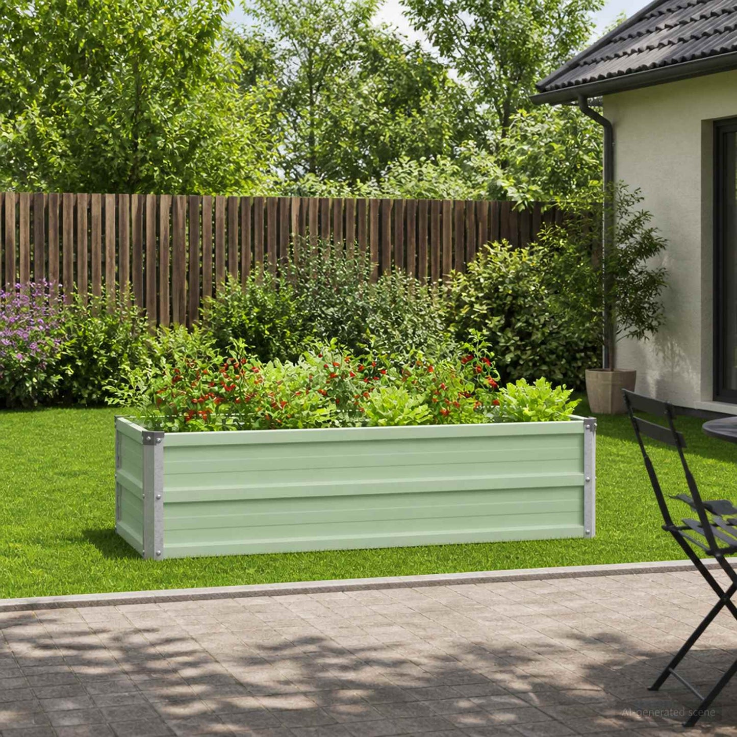 Raised Garden Bed Pastel Green 100 x 40 x 24 cm