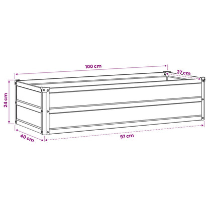 Raised Garden Bed Pastel Green 100 x 40 x 24 cm