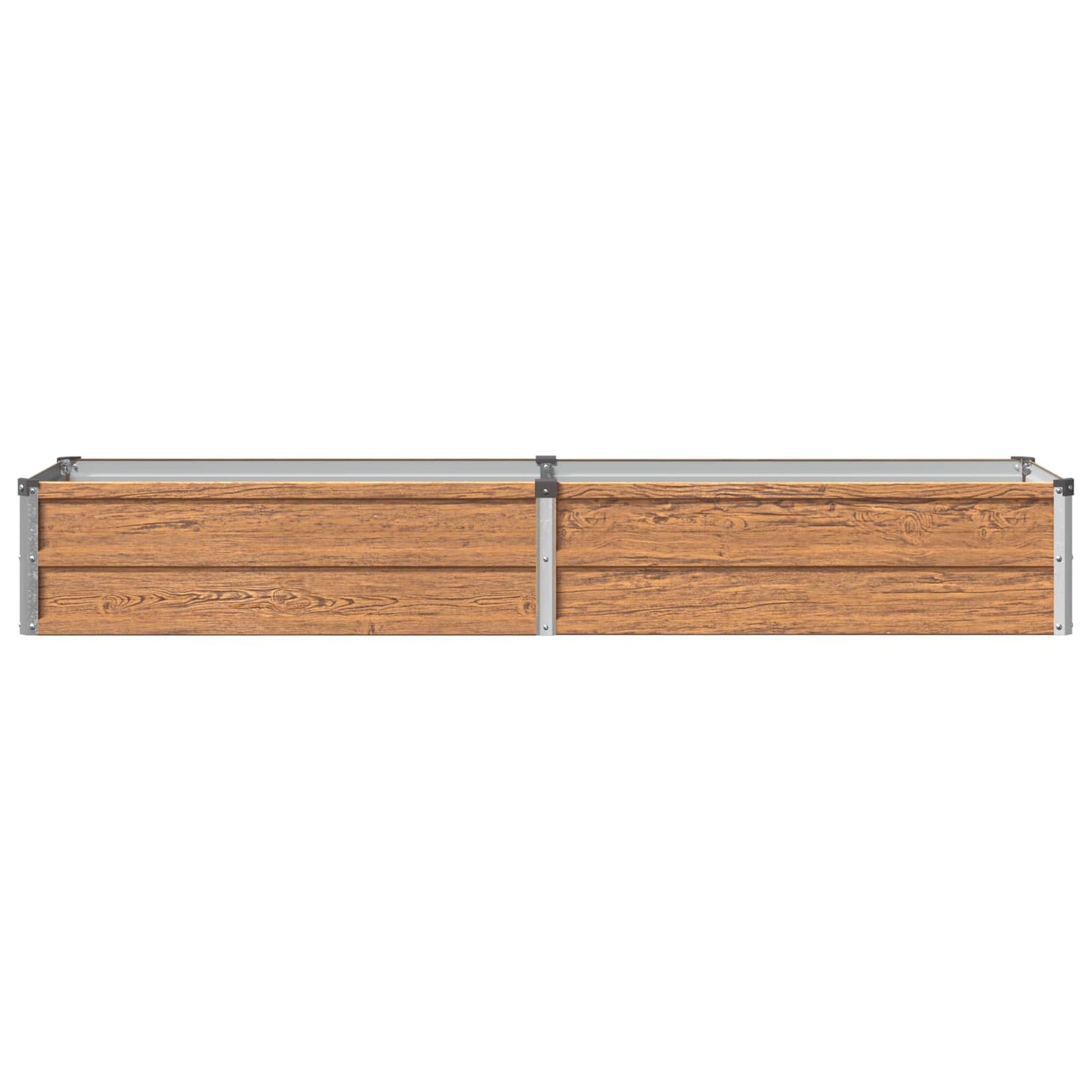 Raised Garden Bed Wood Brown 160 x 40 x 24 cm cold-rolled steel