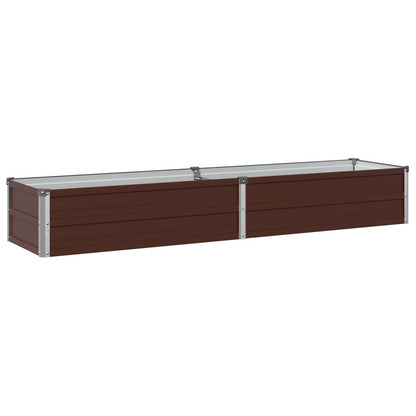 Raised Garden Bed Brown 160 x 40 x 24 cm cold-rolled steel