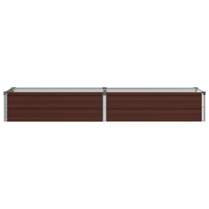 Raised Garden Bed Brown 160 x 40 x 24 cm cold-rolled steel