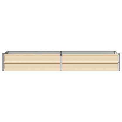 Raised Garden Bed Ivory 160 x 40 x 24 cm cold-rolled steel