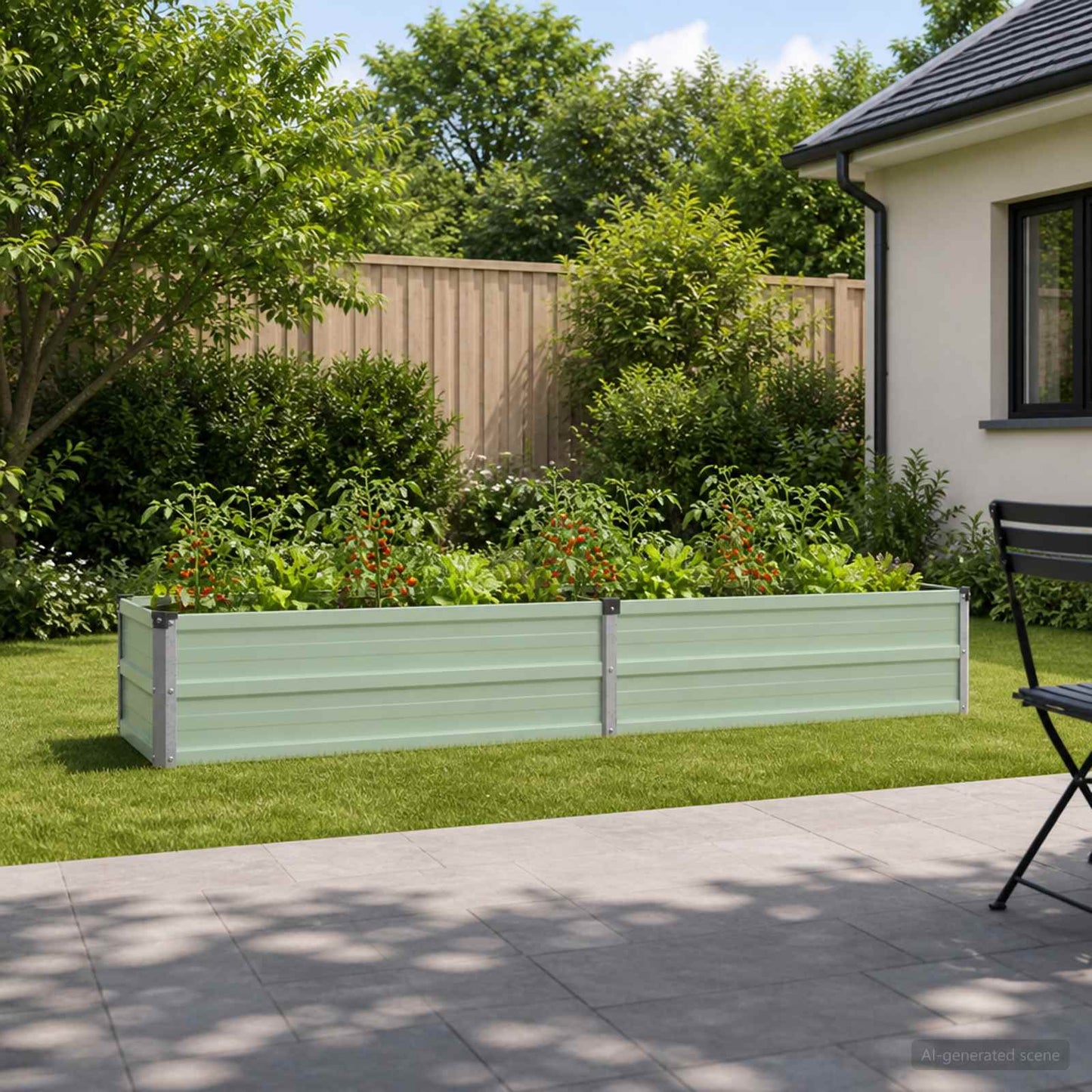 Raised Garden Bed Pastel Green 160 x 40 x 24 cm