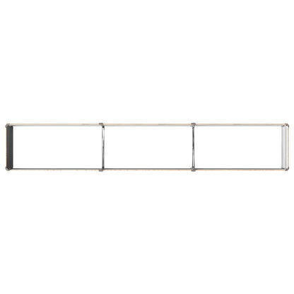 Raised Garden Bed Wood Brown 240 x 40 x 24 cm cold-rolled steel