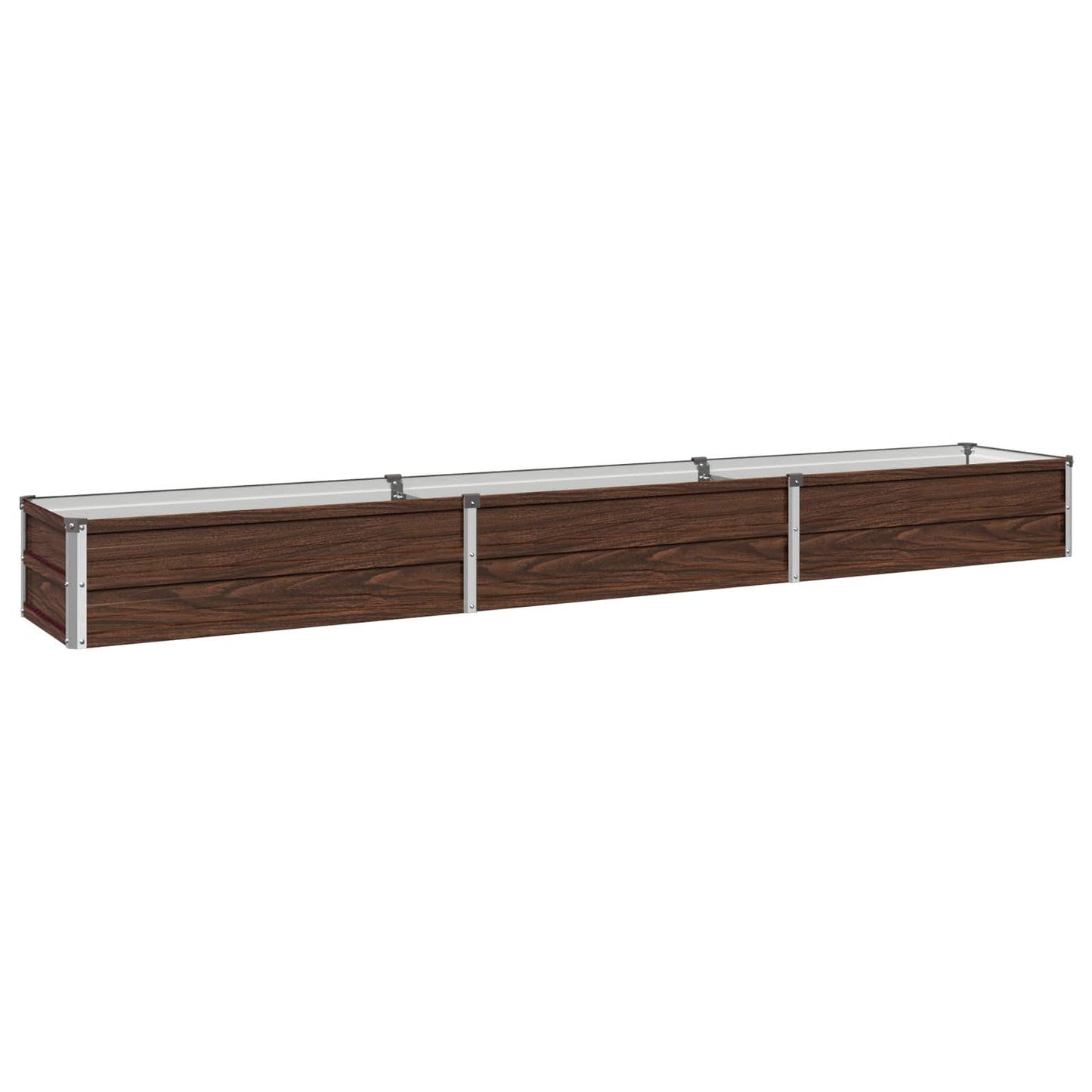 Raised Garden Bed Black 240 x 40 x 24 cm cold-rolled steel