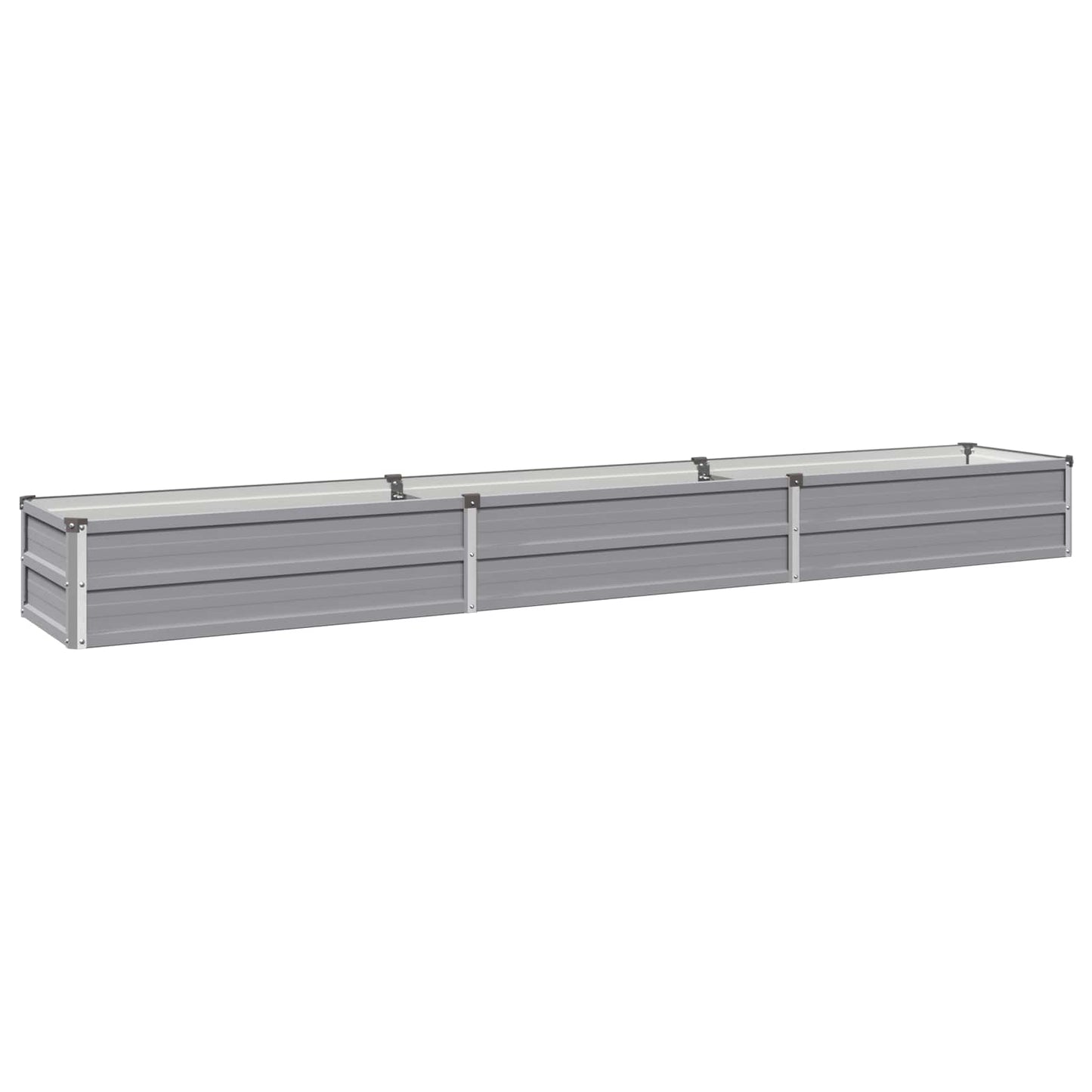 Raised Garden Bed Grey 240 x 40 x 24 cm cold-rolled steel
