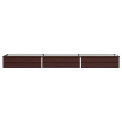 Raised Garden Bed Brown 240 x 40 x 24 cm cold-rolled steel