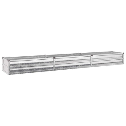 Raised Garden Bed Silver 240 x 40 x 24 cm galvanized