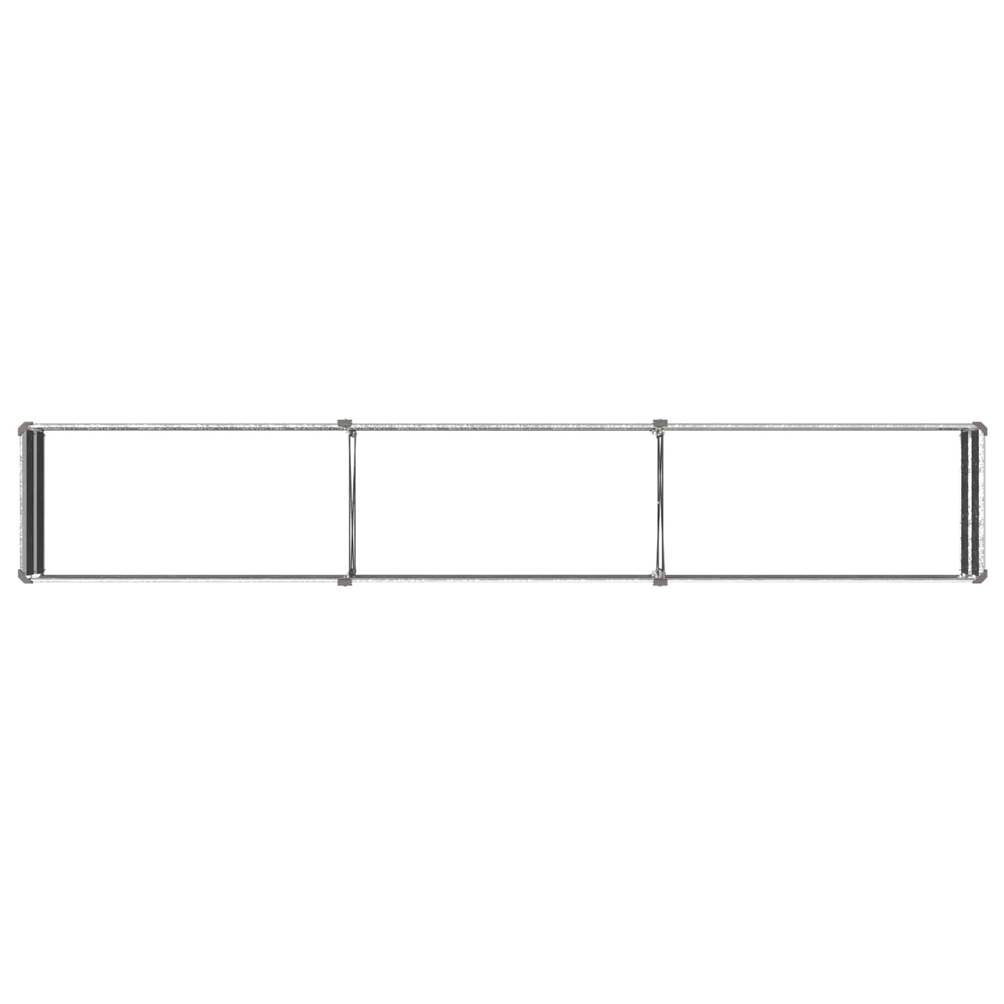 Raised Garden Bed Silver 240 x 40 x 24 cm galvanized
