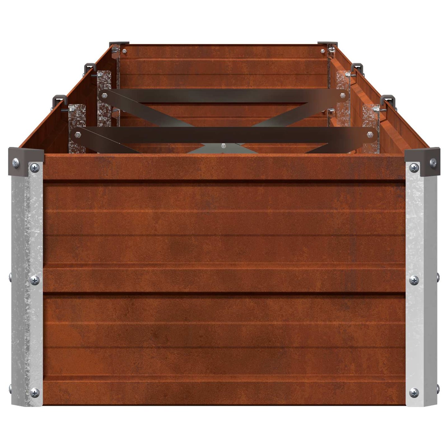 Raised Garden Bed Rusty 240 x 40 x 24 cm corton