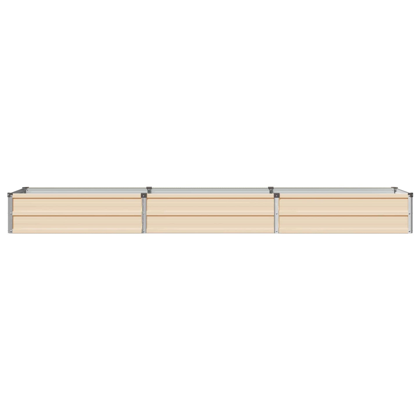 Raised Garden Bed Ivory 240 x 40 x 24 cm cold-rolled steel