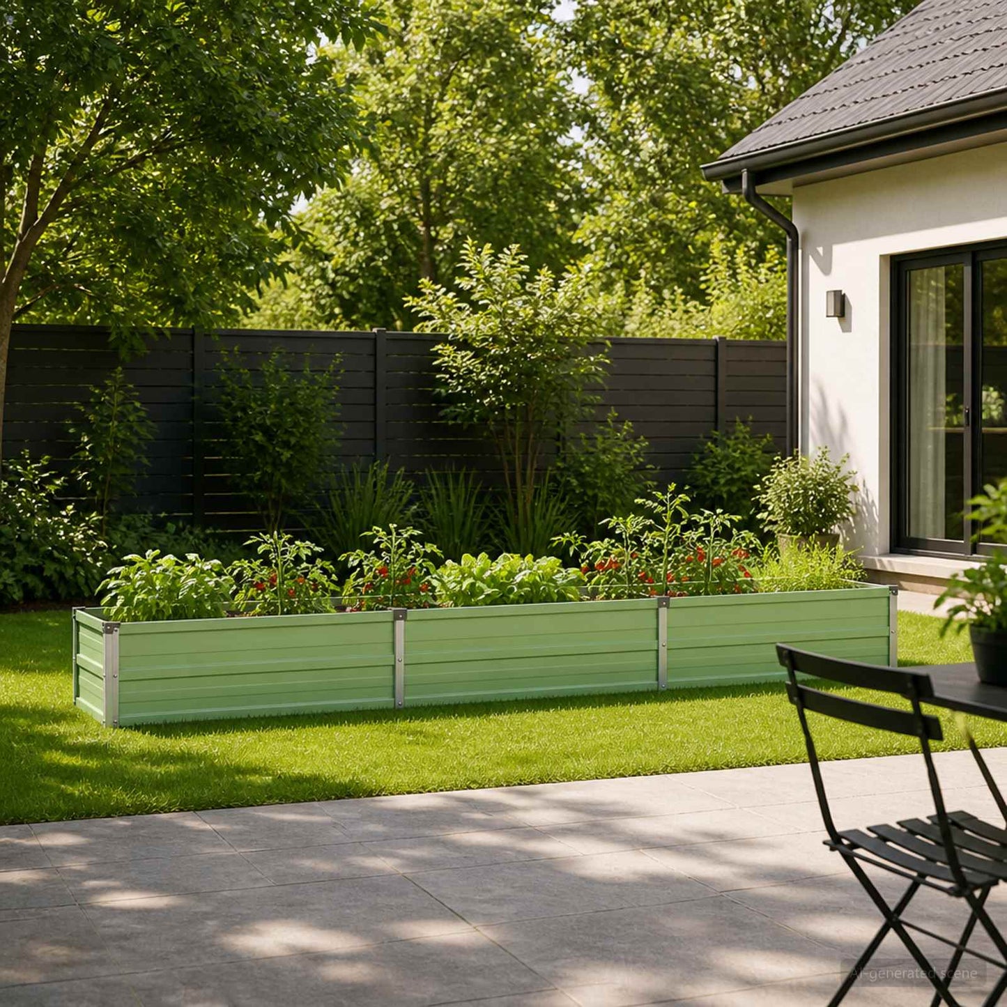 Raised Garden Bed Pastel Green 240 x 40 x 24 cm