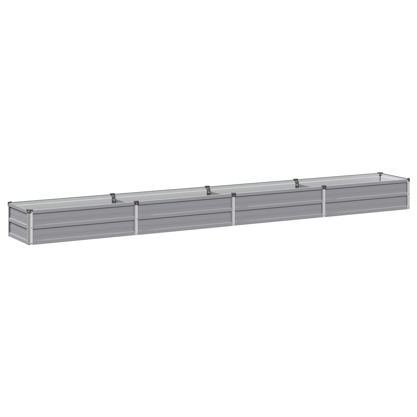 Raised Garden Bed Grey 320 x 40 x 24 cm cold-rolled steel