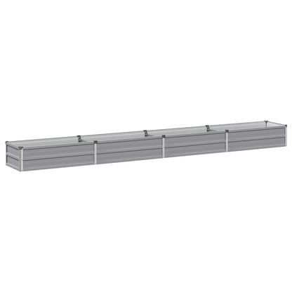 Raised Garden Bed Grey 320 x 40 x 24 cm cold-rolled steel