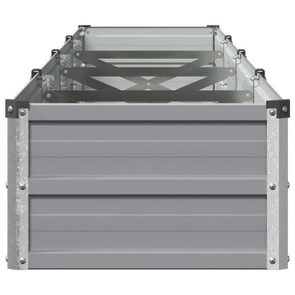 Raised Garden Bed Grey 320 x 40 x 24 cm cold-rolled steel