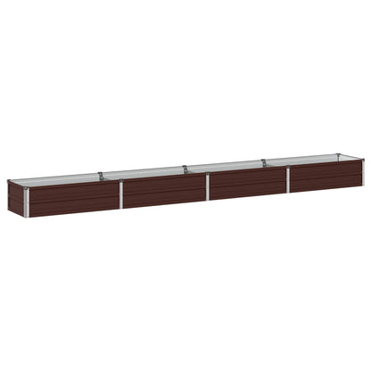 Raised Garden Bed Brown 320 x 40 x 24 cm cold-rolled steel