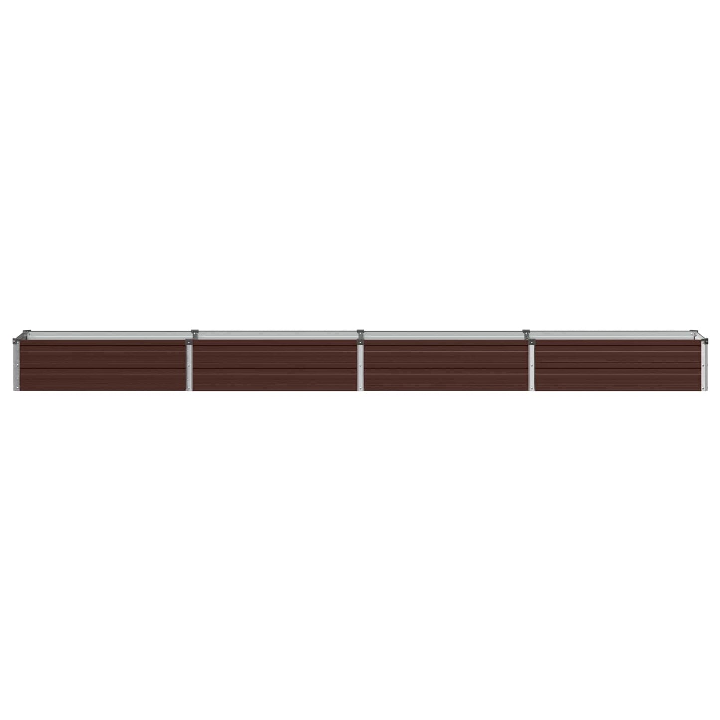 Raised Garden Bed Brown 320 x 40 x 24 cm cold-rolled steel