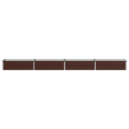 Raised Garden Bed Brown 320 x 40 x 24 cm cold-rolled steel
