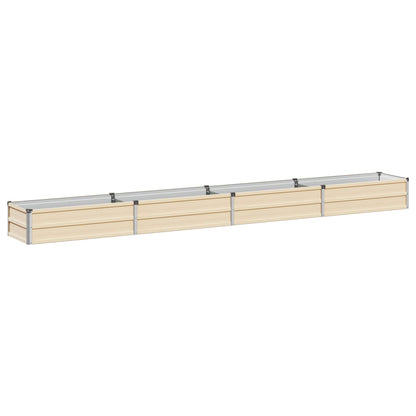 Raised Garden Bed Ivory 320 x 40 x 24 cm cold-rolled steel