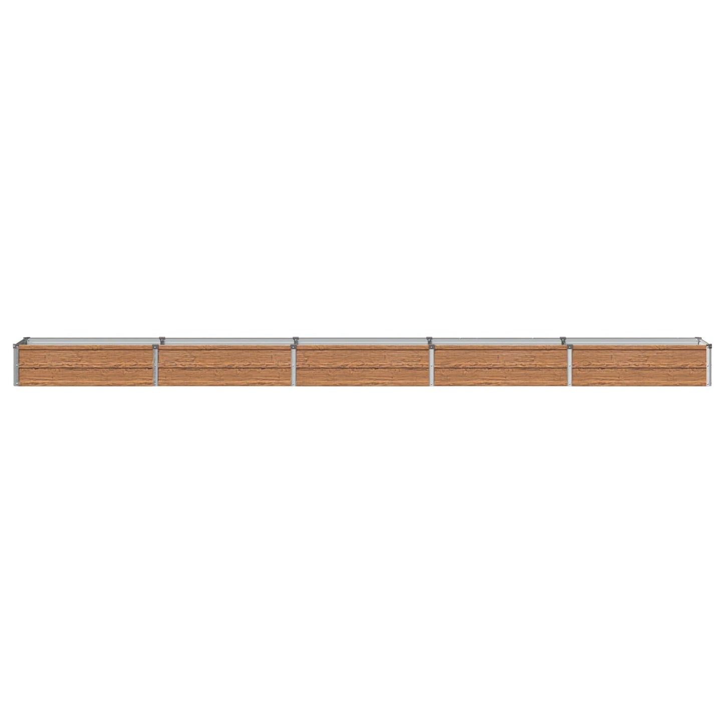 Raised Garden Bed Wood Brown 400 x 40 x 24 cm cold-rolled steel