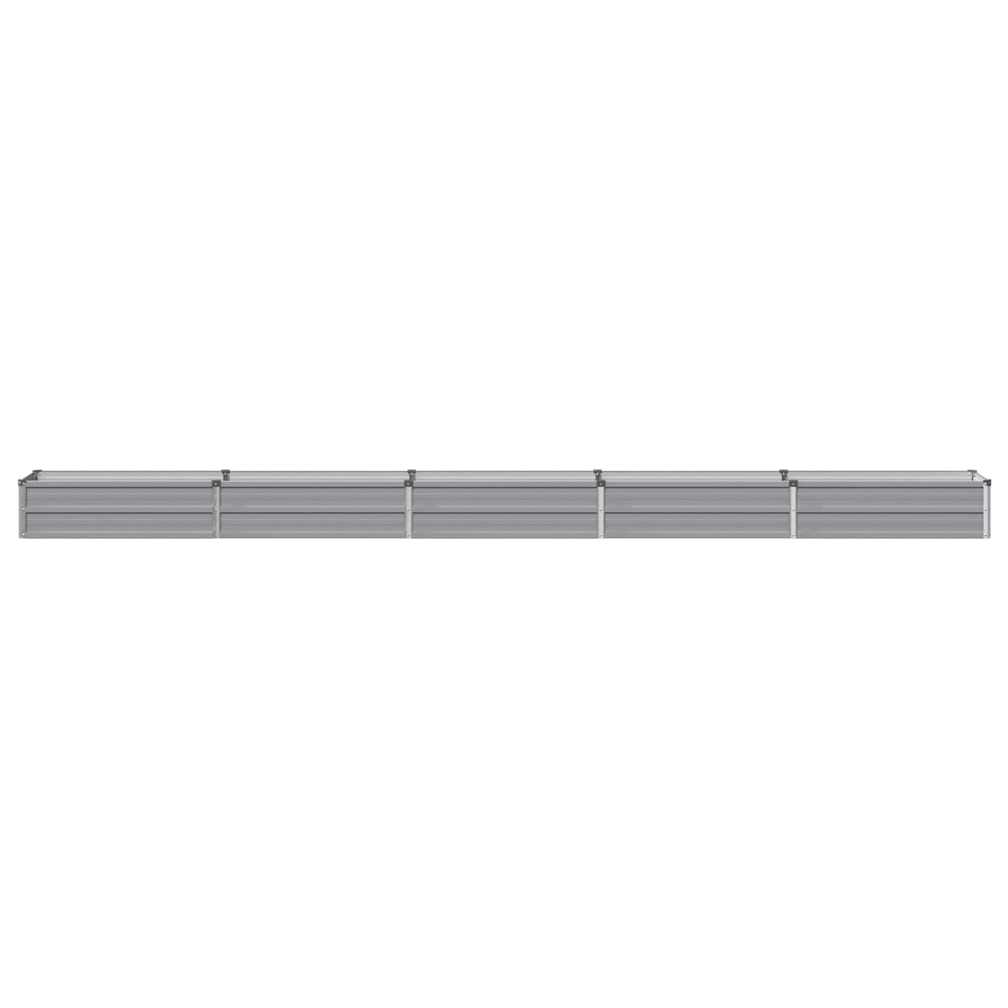 Raised Garden Bed Grey 400 x 40 x 24 cm cold-rolled steel
