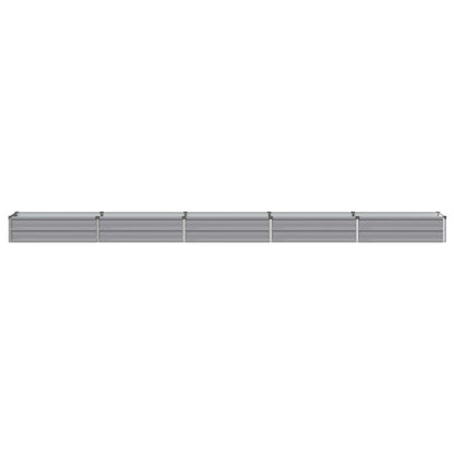 Raised Garden Bed Grey 400 x 40 x 24 cm cold-rolled steel