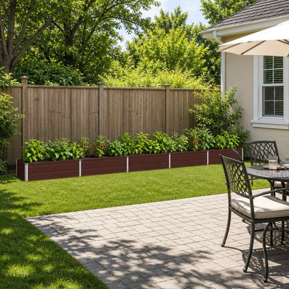 Raised Garden Bed Brown 400 x 40 x 24 cm cold-rolled steel