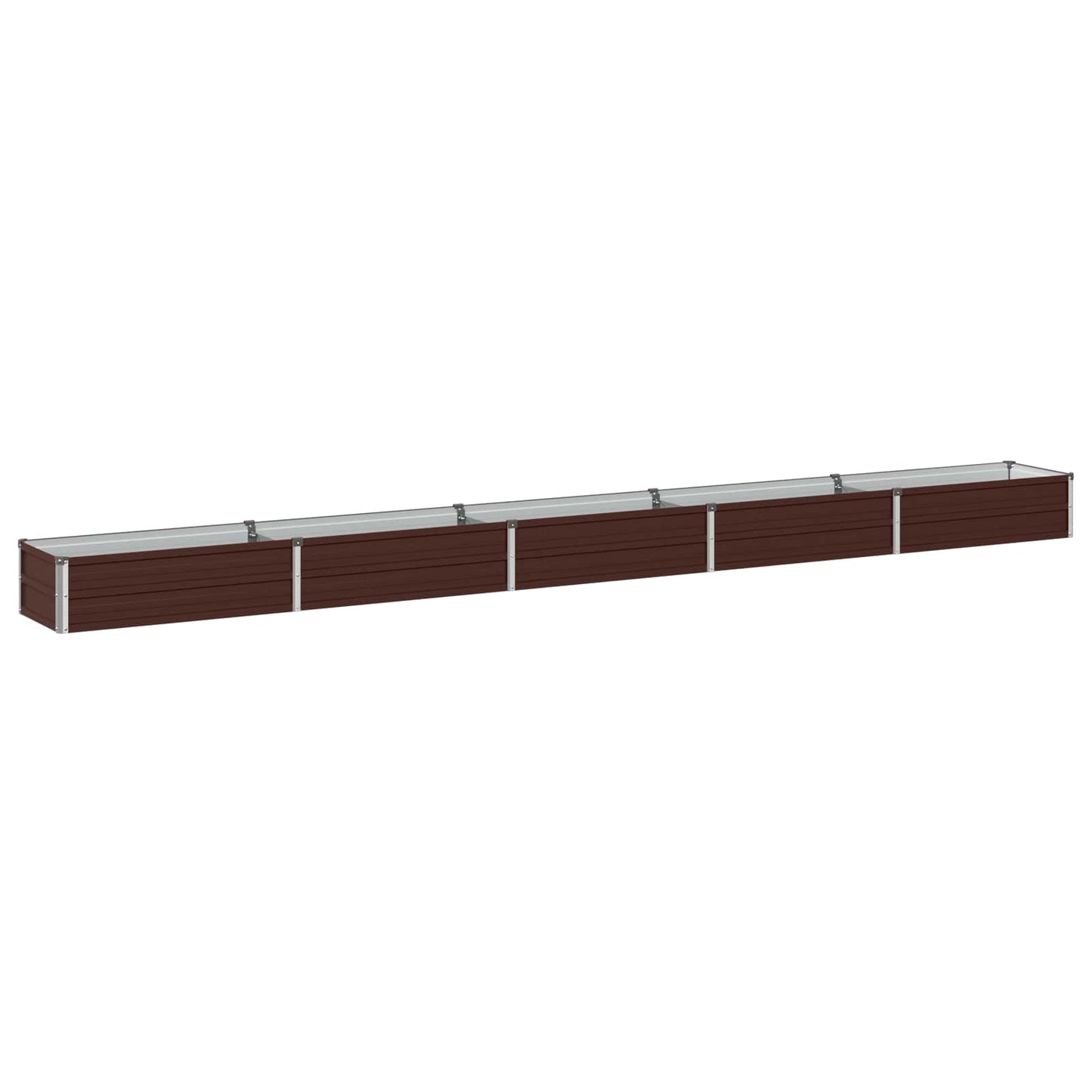 Raised Garden Bed Brown 400 x 40 x 24 cm cold-rolled steel