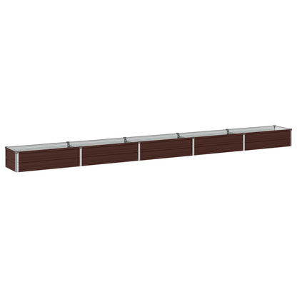 Raised Garden Bed Brown 400 x 40 x 24 cm cold-rolled steel