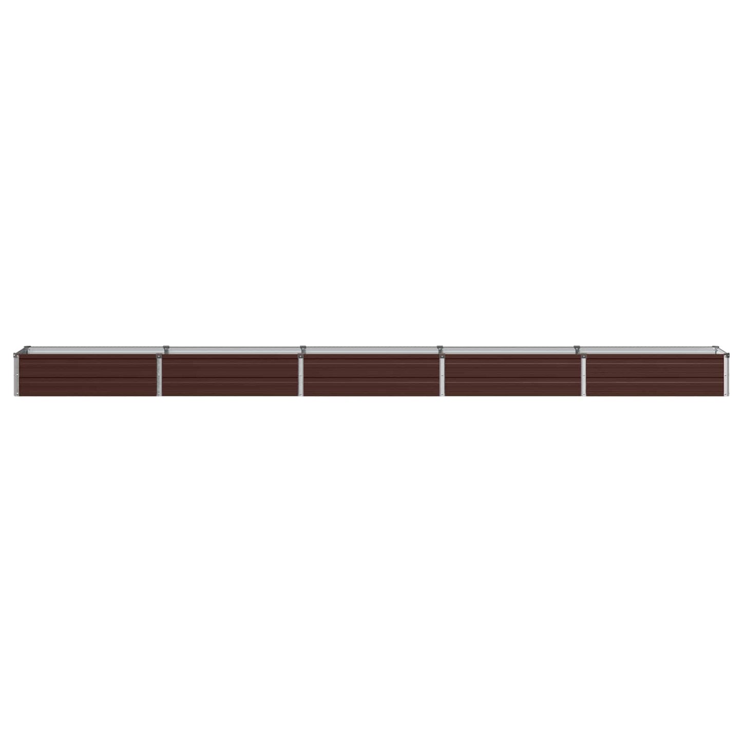Raised Garden Bed Brown 400 x 40 x 24 cm cold-rolled steel