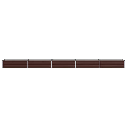 Raised Garden Bed Brown 400 x 40 x 24 cm cold-rolled steel