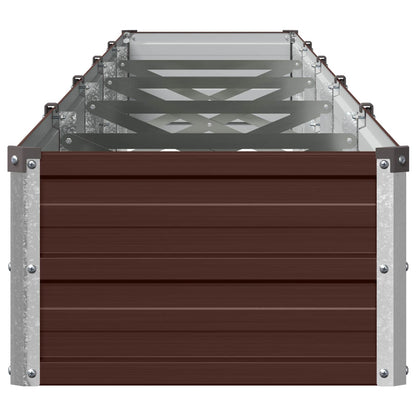Raised Garden Bed Brown 400 x 40 x 24 cm cold-rolled steel
