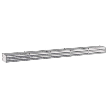 Raised Garden Bed Silver 400 x 40 x 24 cm galvanized