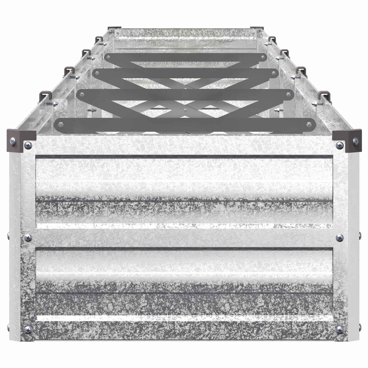 Raised Garden Bed Silver 400 x 40 x 24 cm galvanized