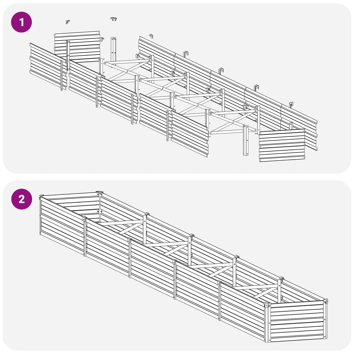 Raised Garden Bed Rusty 400 x 40 x 24 cm corton