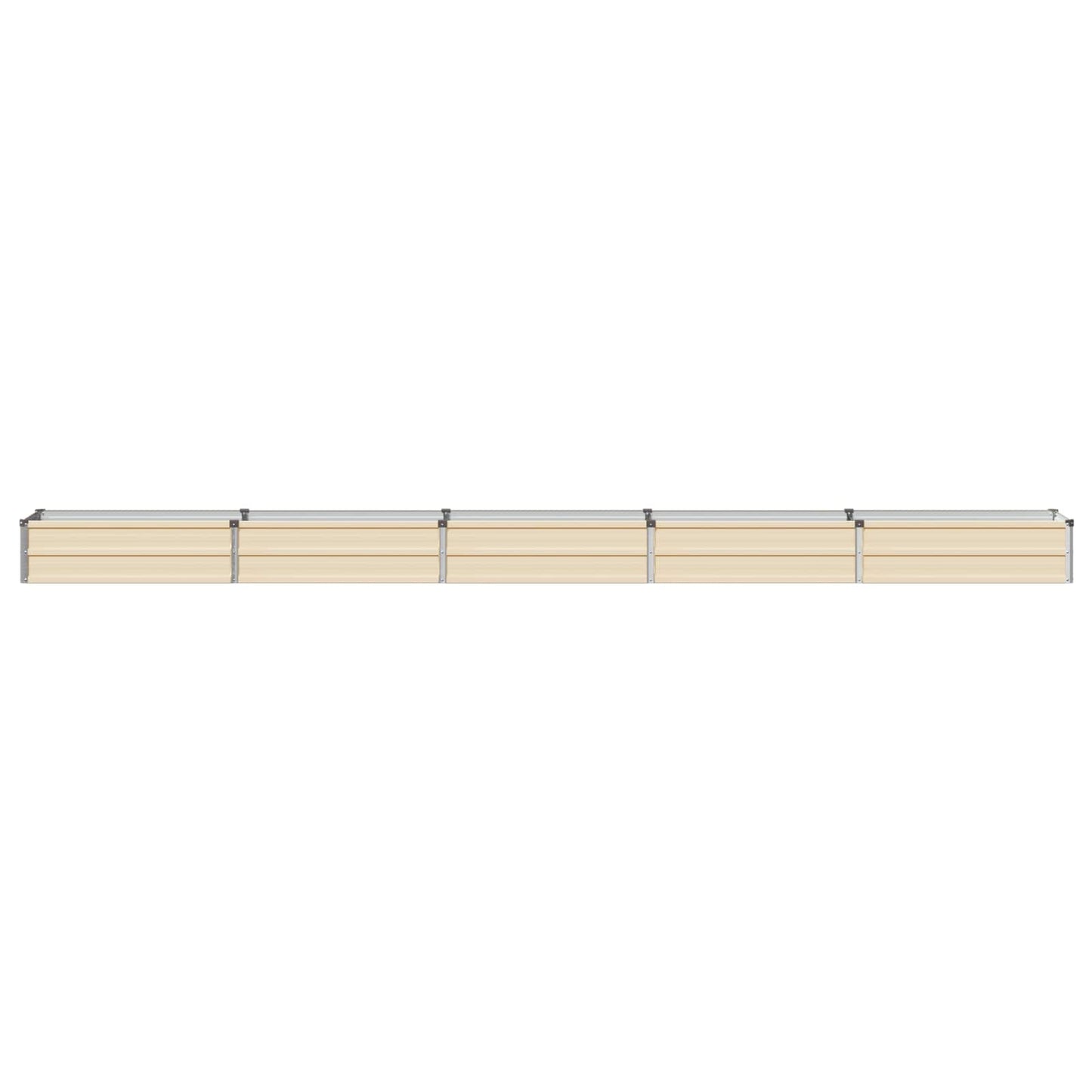 Raised Garden Bed Ivory 400 x 40 x 24 cm cold-rolled steel