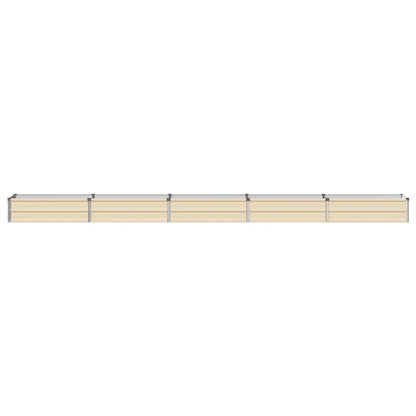 Raised Garden Bed Ivory 400 x 40 x 24 cm cold-rolled steel